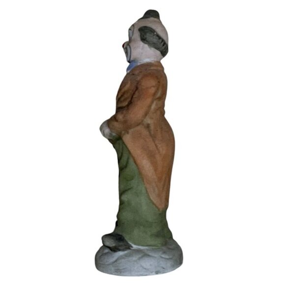 Vintage UCGC Clown Porcelain Bisque Figure 1960’s MCM Hobo Walking Stick Cane - Picture 2 of 16
